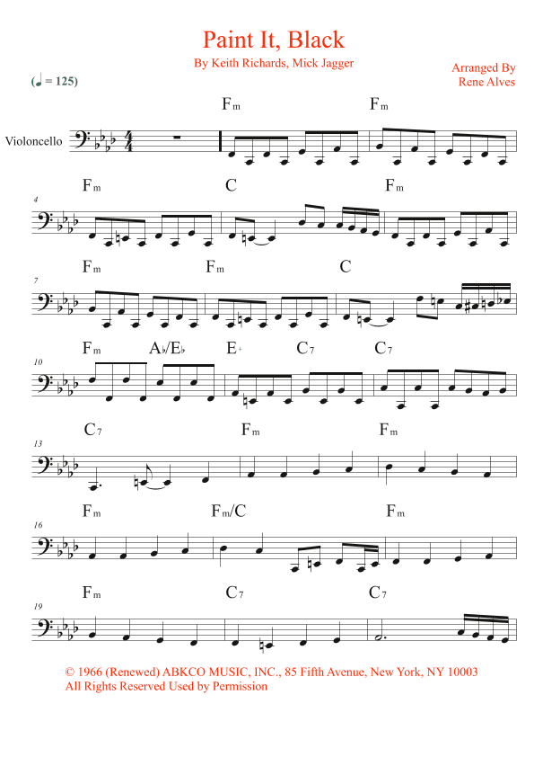 Paint It, Black (arr. Rene Alves)