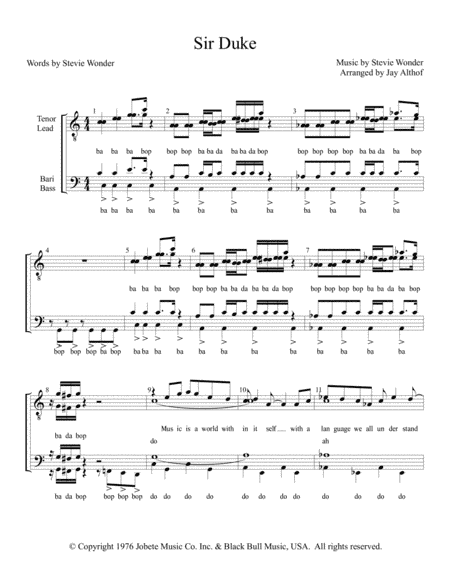 Sir Duke (arr. Jay Althof)