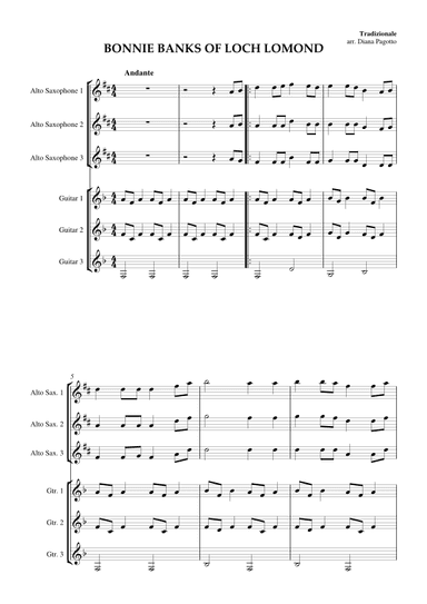 Bonnie Banks Of Loch Lomond (arr. Diana Pagotto)