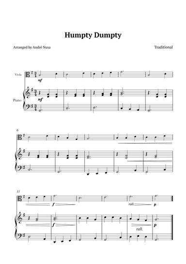 Humpty Dumpty (arr. André Nusa)