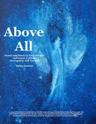 Above All (arr. Jeff Tincher)