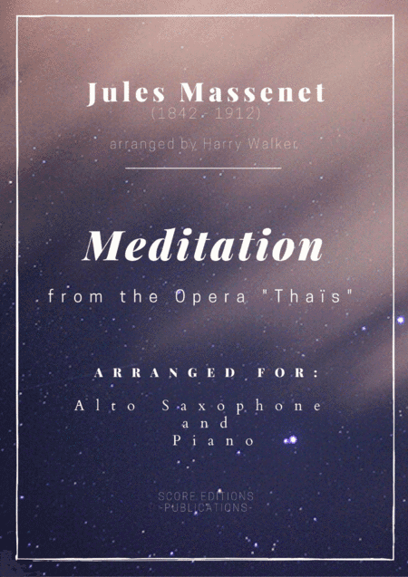 Meditation from "Thais" (for Alto Saxophone and Piano) (arr. Harry Walker)