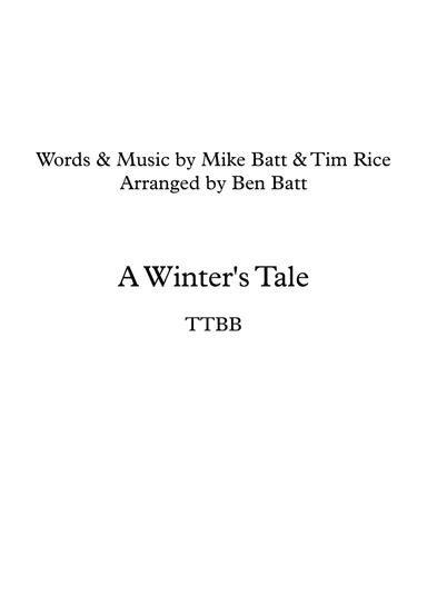 A Winter's Tale (arr. Benjamin Batt)