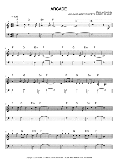 Arcade (arr. KeySheets)