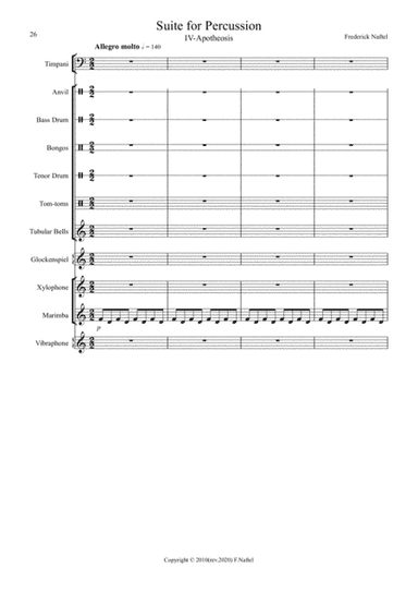 Suite for Percussion Ensemble:4th movement