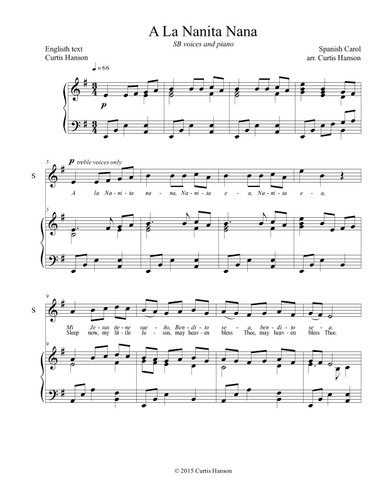 A La Nanita Nana (SB) (arr. Curtis Hanson)