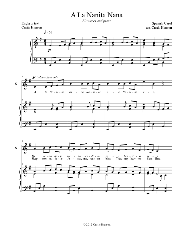 A La Nanita Nana (SB) (arr. Curtis Hanson)