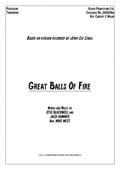 Great Balls Of Fire (arr. Mike West)