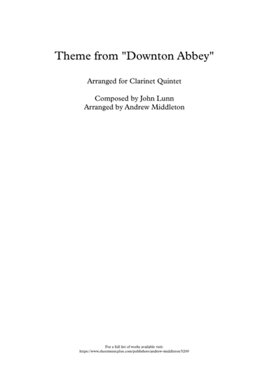 Downton Abbey (theme) (arr. Andrew Middleton)
