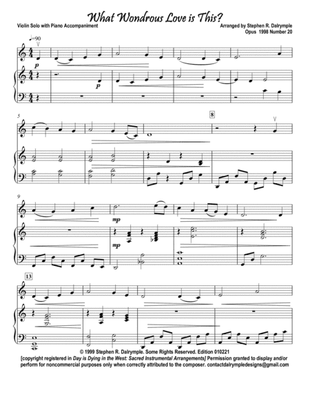 What Wondrous Love is This! with Amazing Grace (arr. Stephen R Dalrymple (Dalrymple Designs))