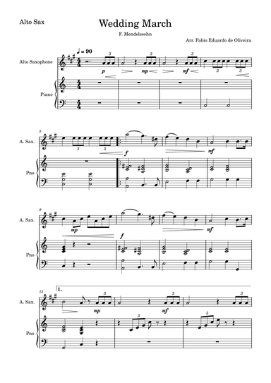 Wedding March (Mendelssohn) (arr. Fabio Eduardo de Oliveira)