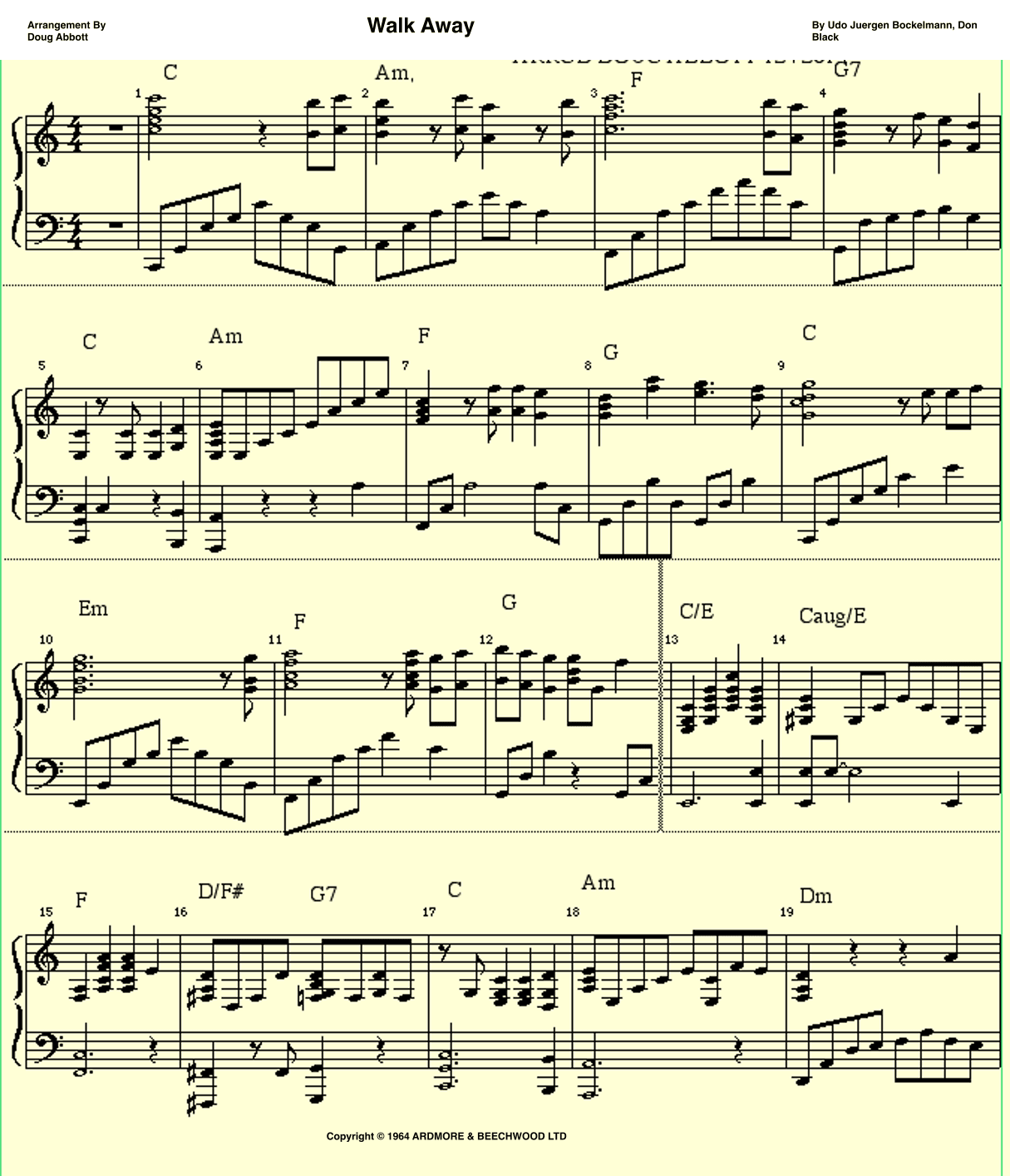 Walk Away (arr. Doug Abbott)