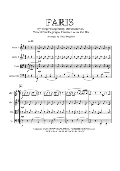 Paris - Caro Emerald (arr. Linda Dalgliesh)