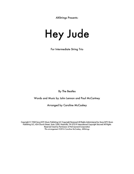 Hey Jude (arr. Caroline McCaskey)