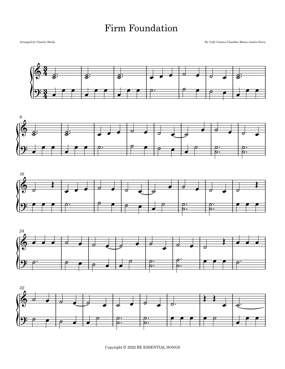 Firm Foundation (he Won't) (arr. Charity Skelly)