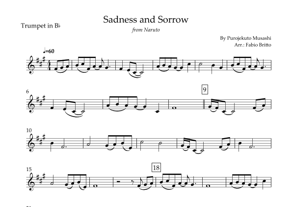 Sadness And Sorrow (arr. Fabio Britto)