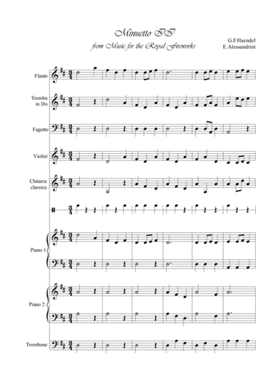 Music for the royal fireworks: Minuetto 2 (arr. Ester Alessandrini)