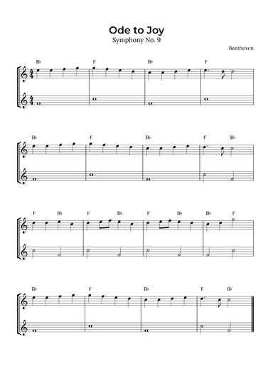 Ode to Joy (Trumpet and Horn with chords) (arr. Alex Nunes Rodrigues)