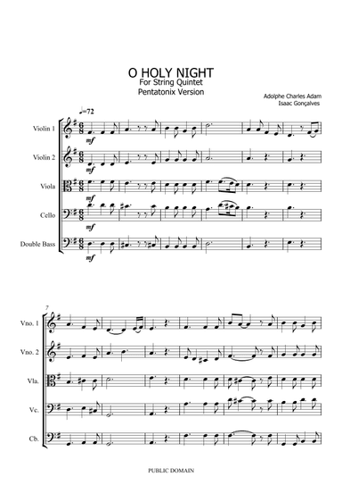 O HOLY NIGHT (arr. Isaac Gonçalves)