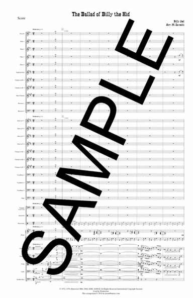 (the) Ballad Of Billy The Kid (arr. dorm40music.com)