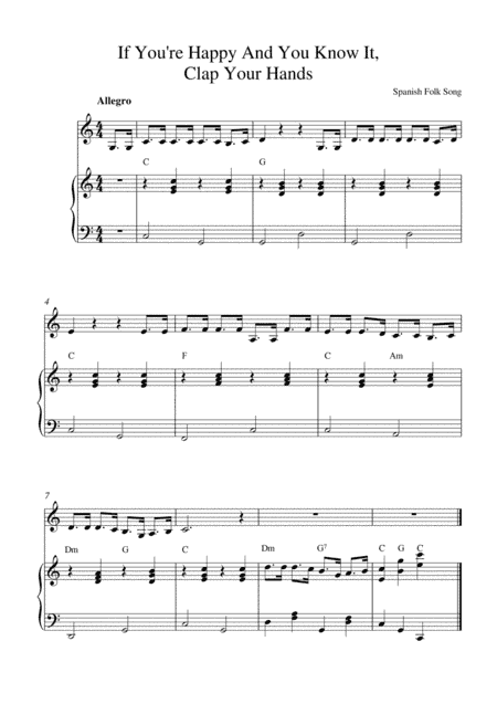 If You're Happy And You Know It, Clap Your Hands (arr. Kaiserin Rebecca)