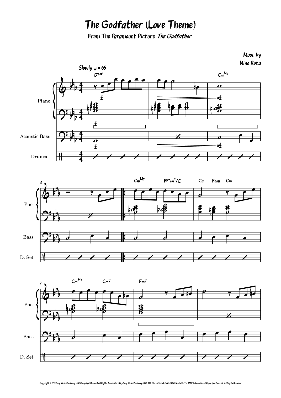 The Godfather (love Theme) (arr. David Lartey)