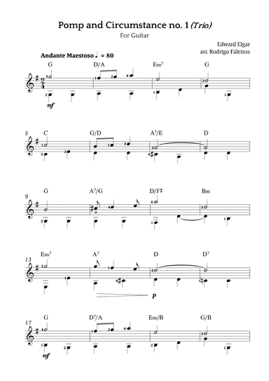 Pomp and Circumstance no. 1 (Trio) (arr. Rodrigo Faleiros)