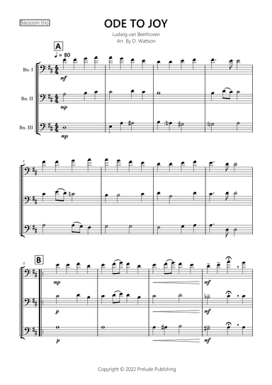 Ode To Joy (arr. D. Wattson)