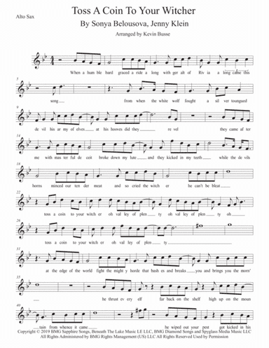 Toss A Coin To Your Witcher (arr. Kevin Busse)