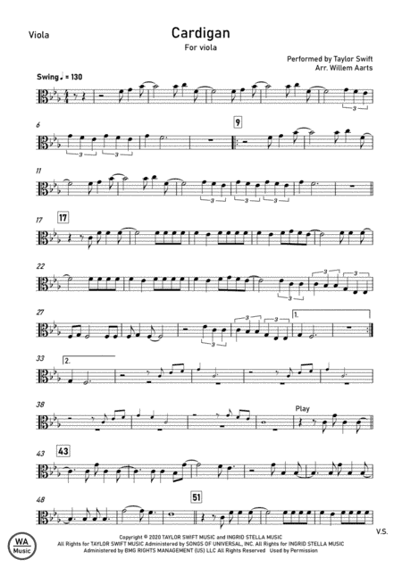 Cardigan (arr. Willem Aarts)