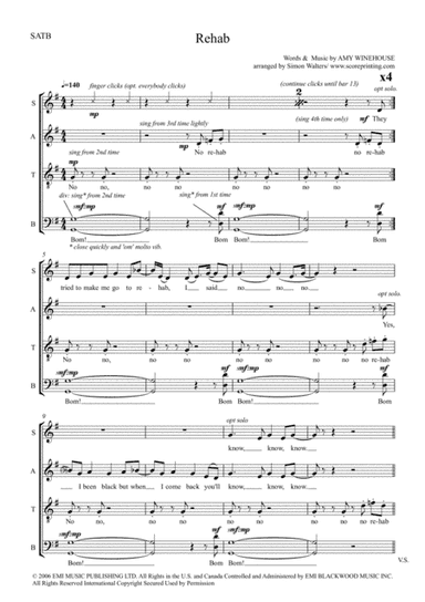 Rehab (arr. Simon Walters)