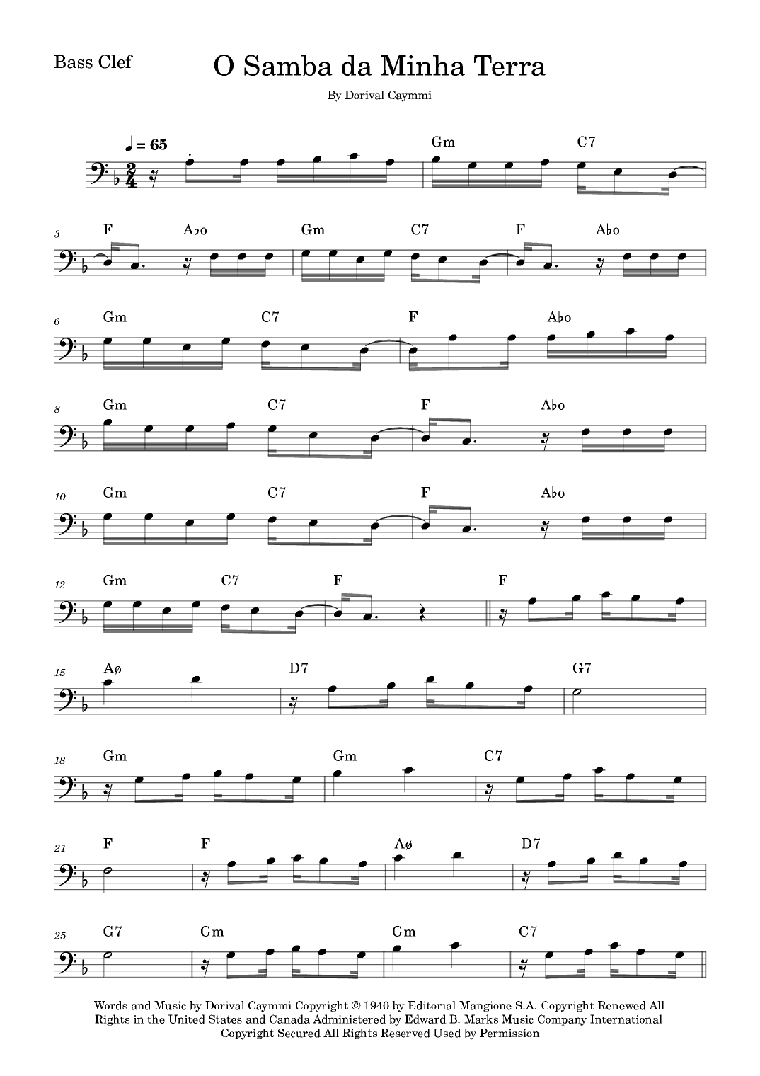O Samba Da Minha Terra (arr. Fabio Eduardo de Oliveira)