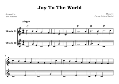 Joy To The World - For Ukulele Duet (arr. Yuri Noronha)