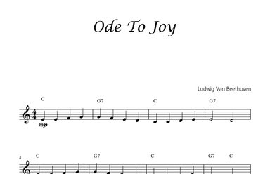 Ode To Joy - Easy Violin (arr. Luís Gustavo Rossato)