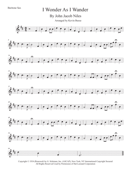 I Wonder As I Wander (arr. Kevin Busse)
