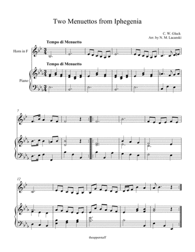 Two Menuettos from Iphegenia (arr. Nick Lacanski)