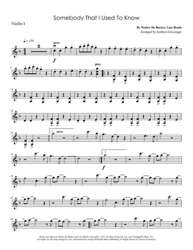 Somebody That I Used To Know (arr. Kathryn Griesinger)