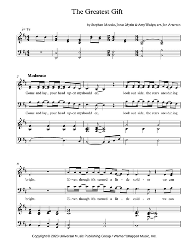 The Greatest Gift (arr. Jon Arterton)