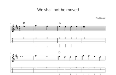 We shall not be moved (arr. songbooks.info)