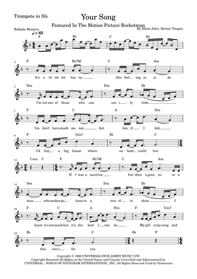Your Song (arr. Rafaela Moreira)