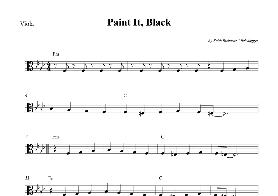 Paint It, Black (arr. Wesley S. SIlva)