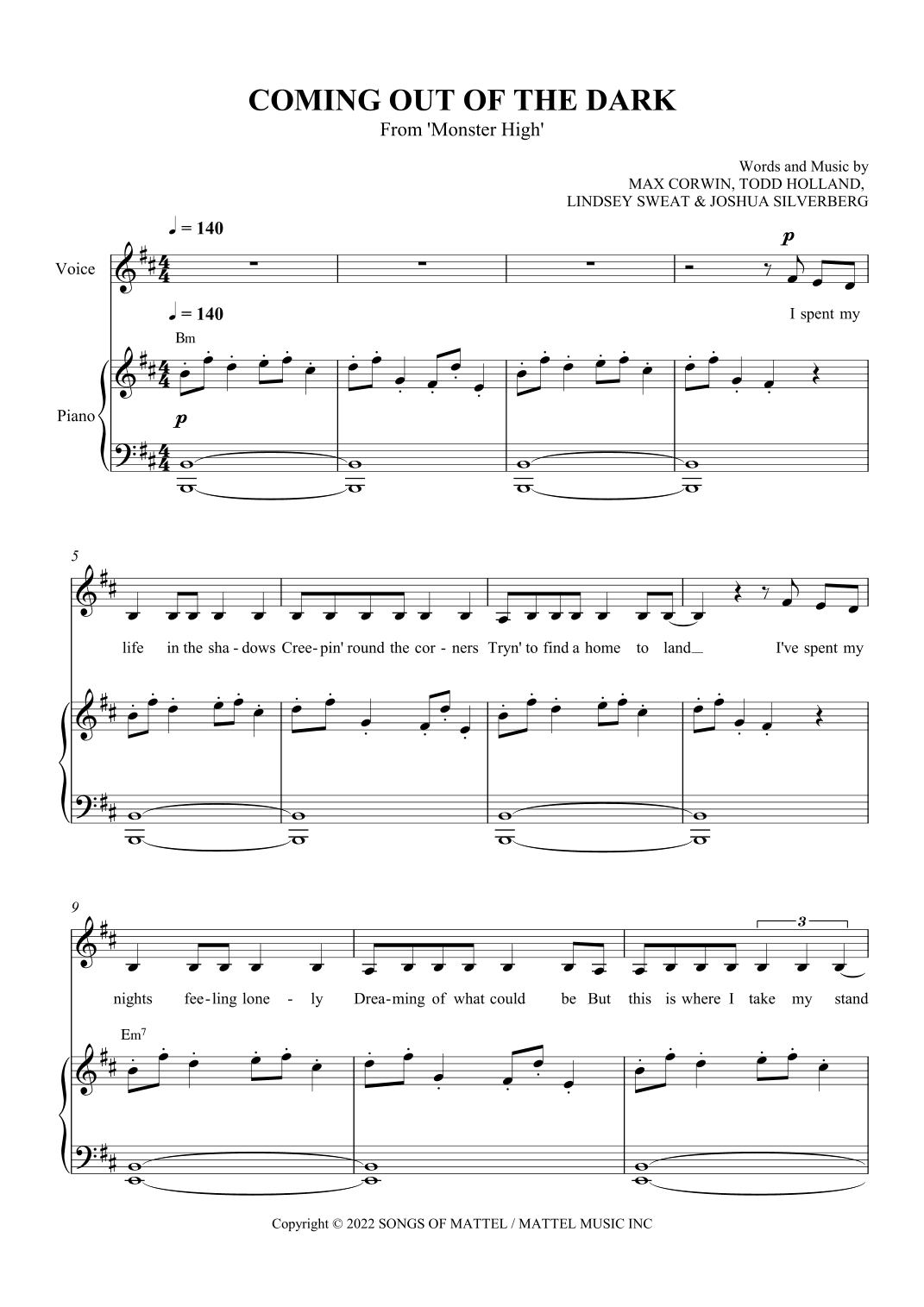 Coming Out Of The Dark (arr. SCMusic)