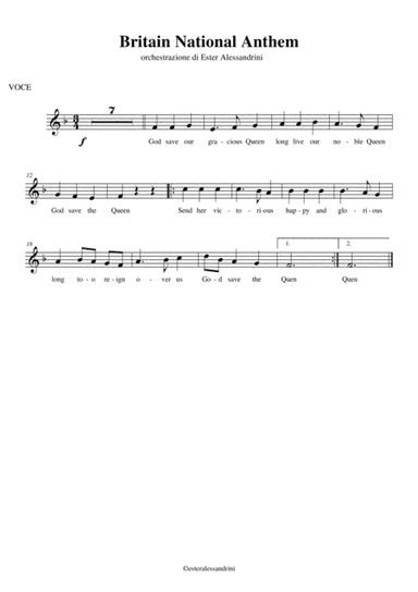 God save the Queen Trio (only voice) (arr. Ester Alessandrini)