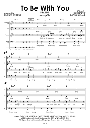 To Be With You (arr. Frieder Schmidt)
