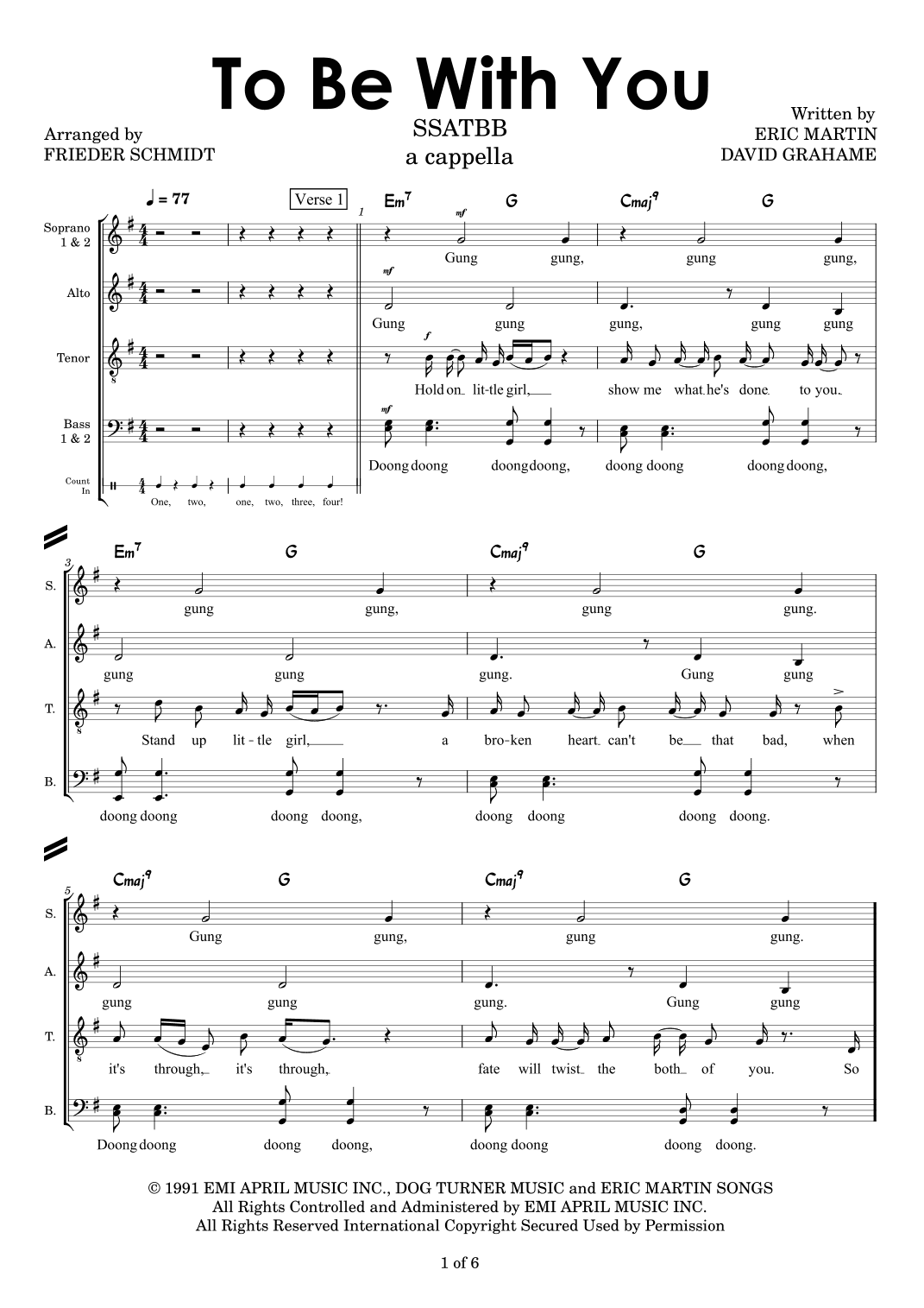 To Be With You (arr. Frieder Schmidt)