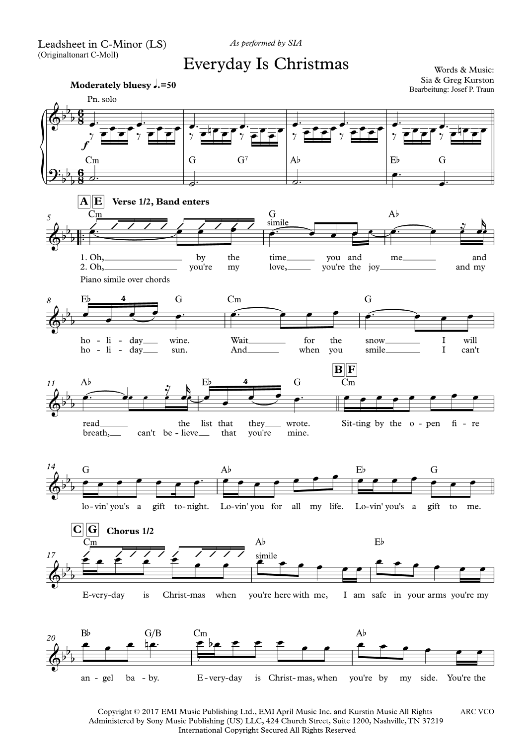 Everyday Is Christmas (arr. Josef Peter Traun)