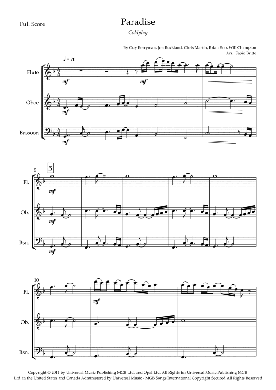 Paradise (arr. Fabio Britto)