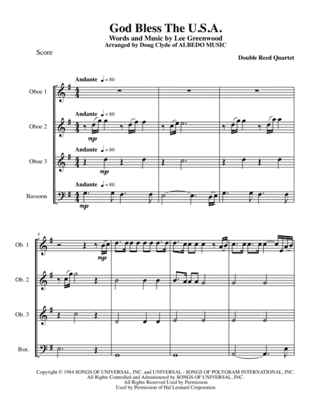 God Bless The U.S.A. (arr. Doug Clyde)