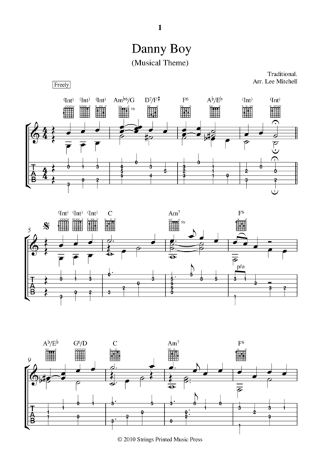 DANNY BOY (arr. Lee Mitchell)