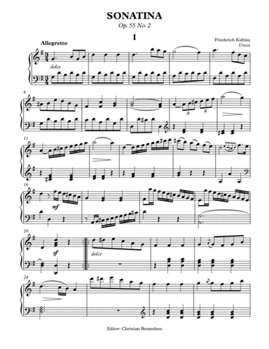 Kuhlau -Sonatina Op. 55 No. 2 (arr. Christian Bennedsen)